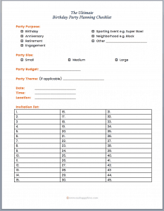 birthday party planning, birthday party, tips and tricks, hacks, kids birthday party, printable, freebie