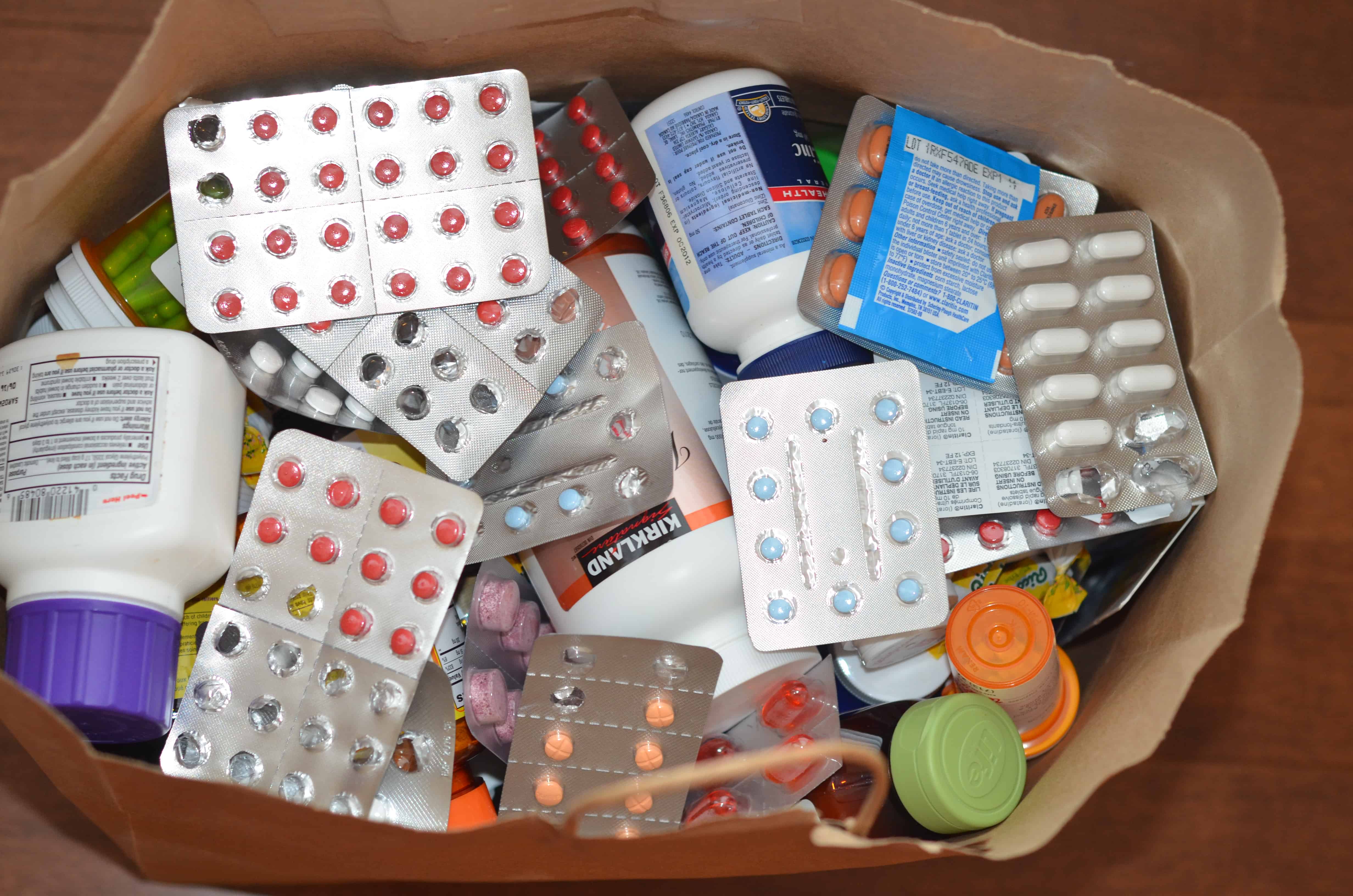 Bag full of expired medicines