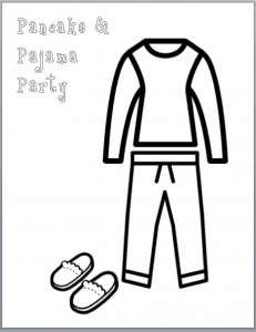 Pajama Day Coloring Pages Sketch Coloring Page