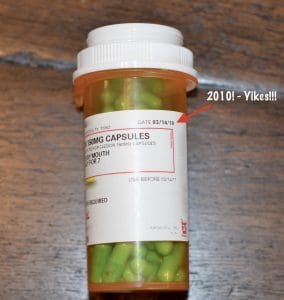 picture of prescribed medicine with date from 2010