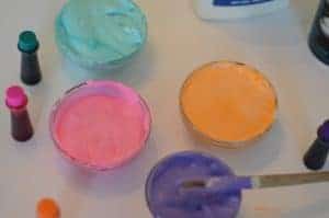 final product of 4 shares of puffy paint