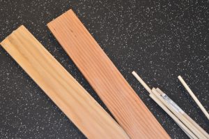 Lumber and dowel rods for framing