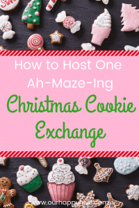 Sugar cookies with text how to host one amazing christmas cooie exchange