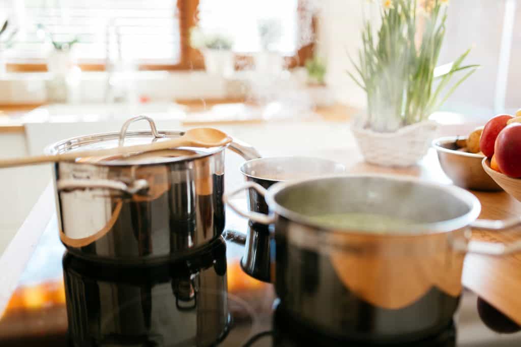 Organic lunch being made in modern kitchen