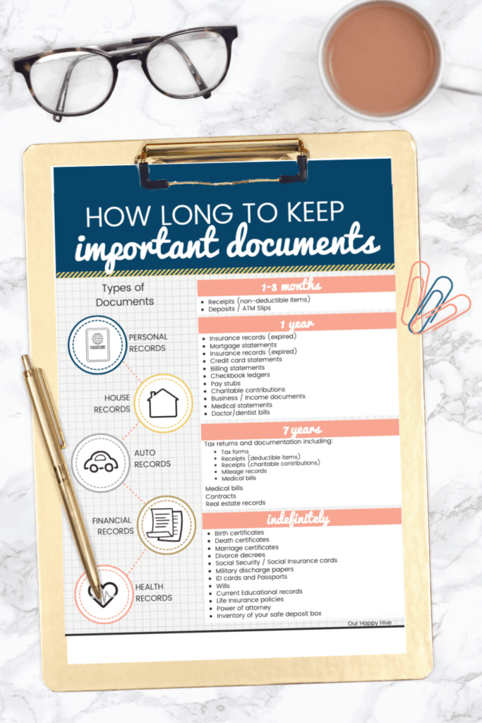screen shot of a free printable for home management binder