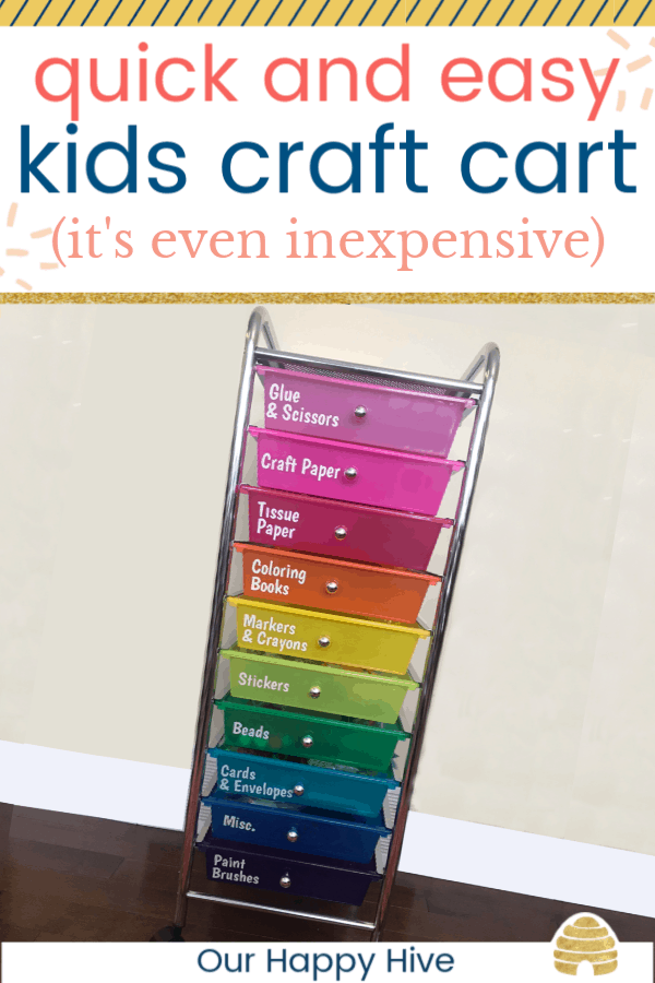 kids craft cart